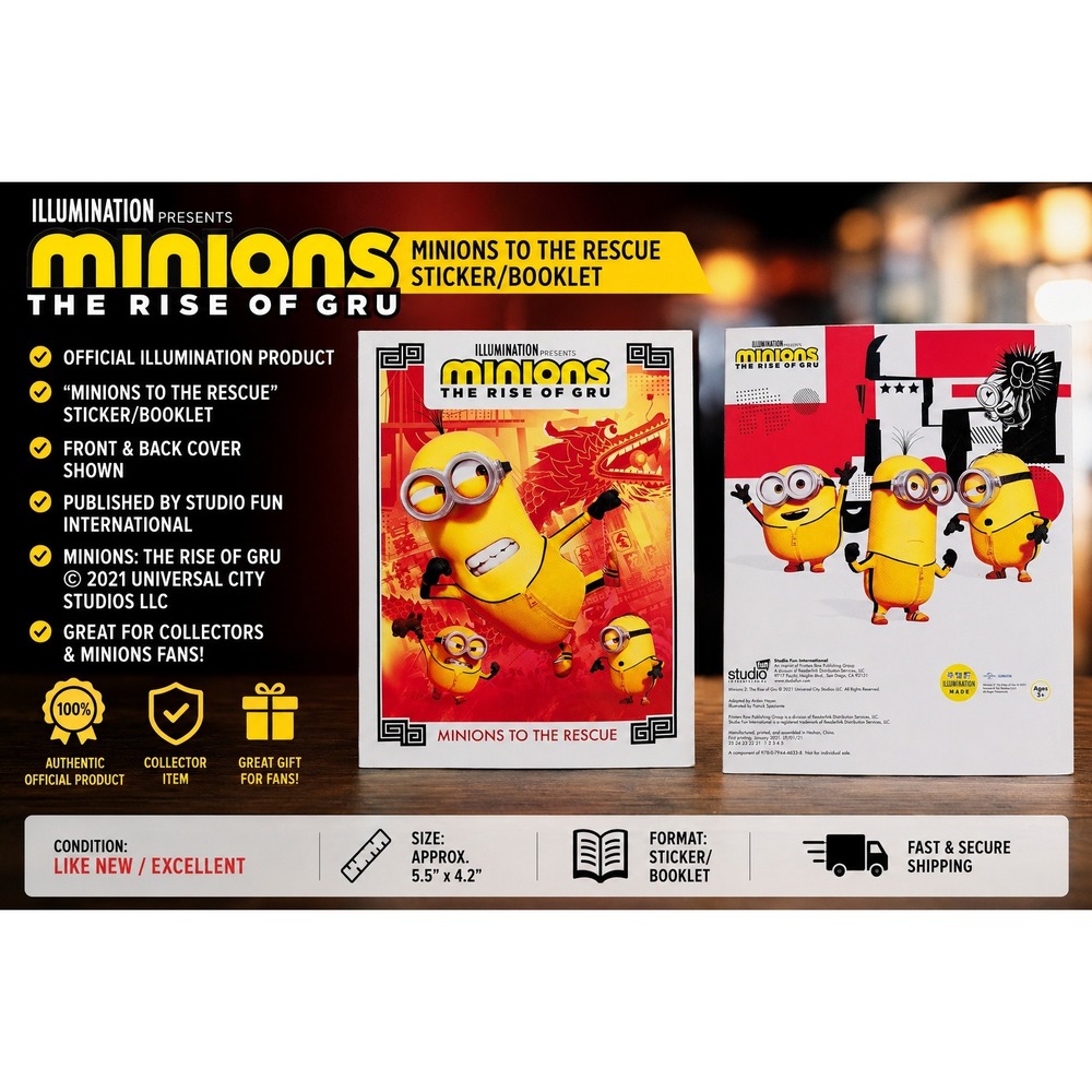 Minions The Rise of Gru Minions to the Rescue Studio Fun International Book 2021